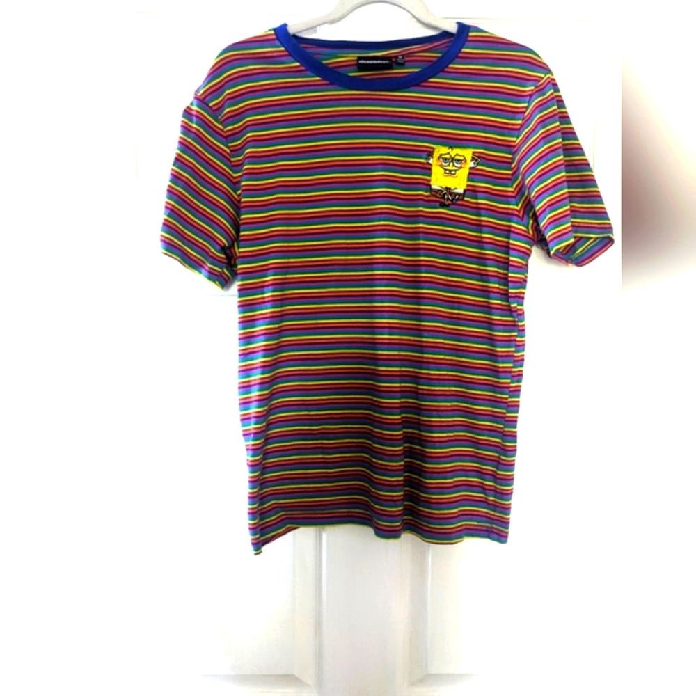Nickelodeon Super Cool Vintage Multi-Color Striped T-Shirt | M